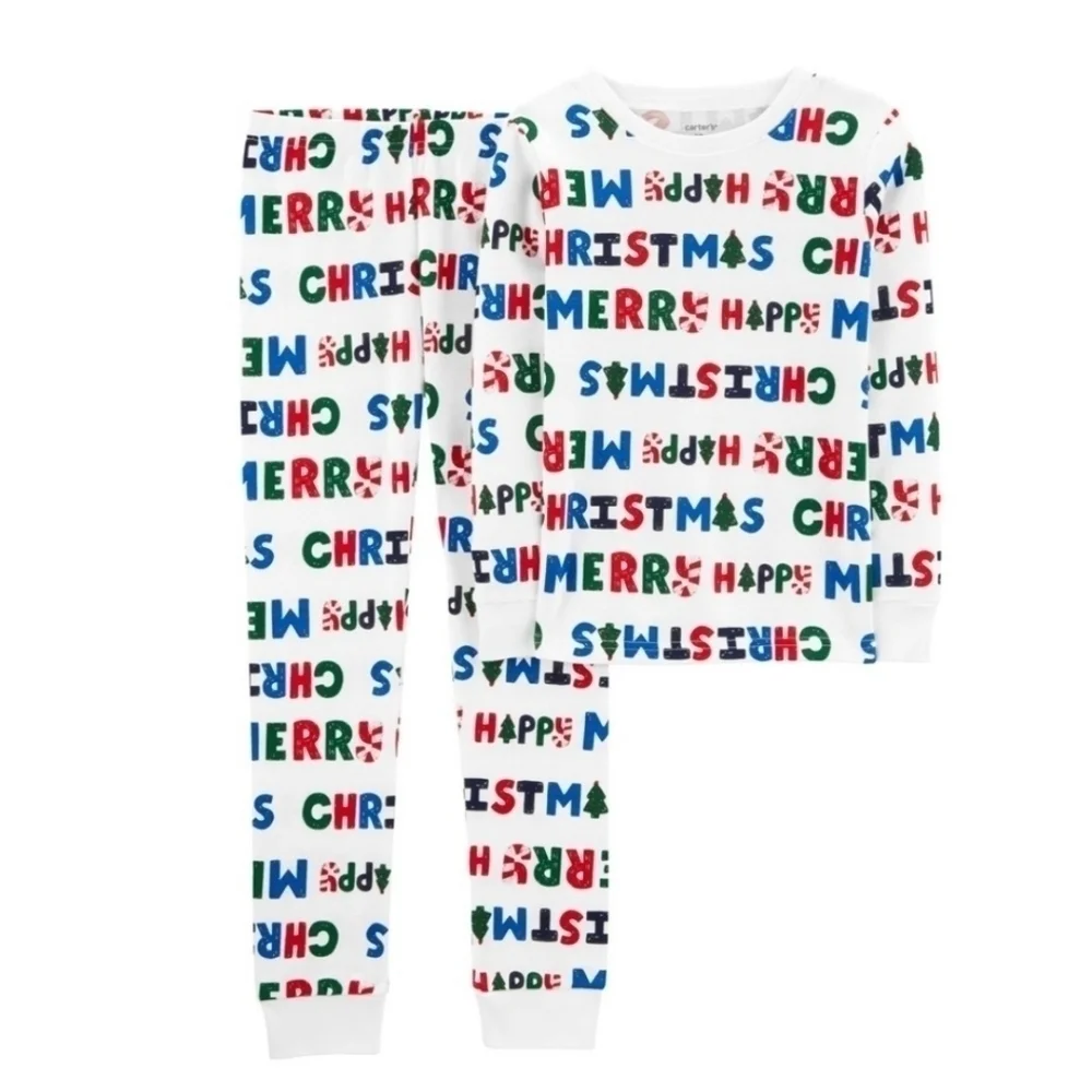 Carter Kids Christmas Holiday Pajama Set Size 3T
